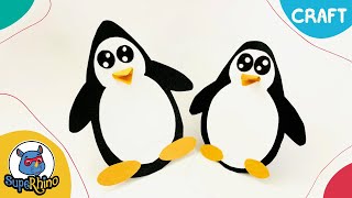 How to make a Penguin Craft | Arts and Crafts for Kids | SupeRhino!