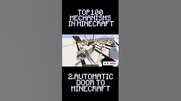 😮 TOP 100 MECHANISMS IN MINECRAFT l 2. AUTOMATIC DOOR TO MINECRAFT #minecraft #mechanisms #shorts
