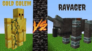 Gold Golem VS Ravager / Minecraft Mob Battle
