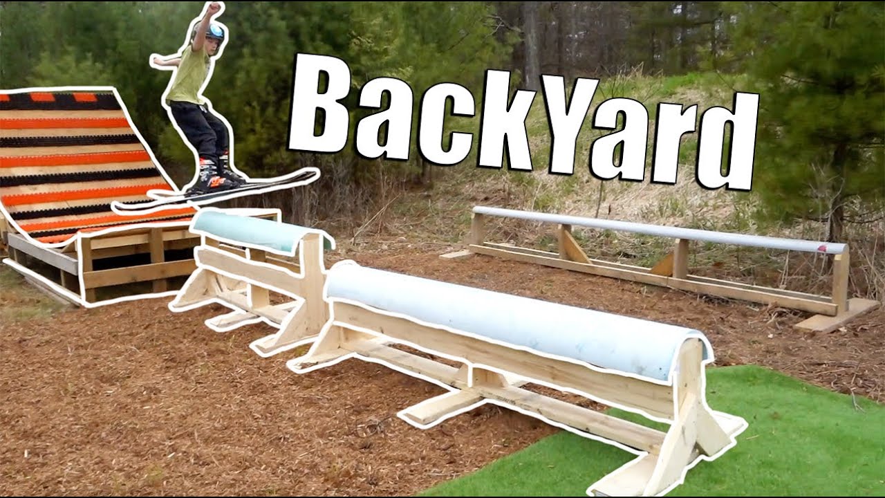 How To Build Boxes And Rails Snowboarding And Skiing Backyard Rail Set Up Msnow Set Up Youtube