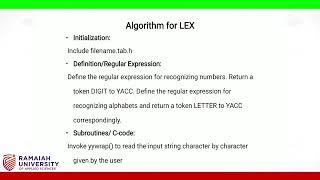 Lex And Yacc Program To Recognize A Vallid Variable 1