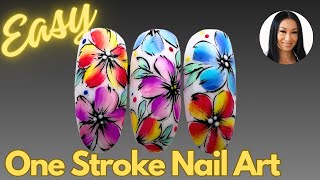 [easy one stroke] Level Up Your Nail Game: Easy One Stroke Nail Art Tutorial! Easy one stroke flower screenshot 5