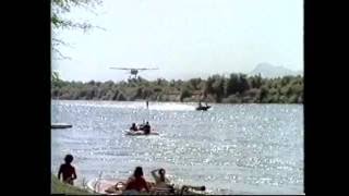 Speed skiing 90 MPH behind airplane world's record