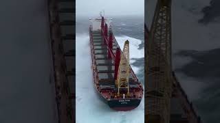 EPIC STORM CHASE HUGE VESSEL FIGHTS MONSTER WAVES! #lifeatsea #ship
