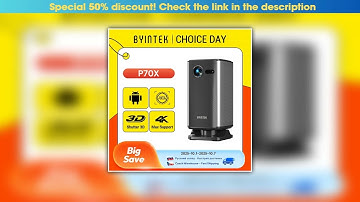 Review BYINTEK P70X Portable Mini Projector with Built-in Battery 4K Support 3D Wifi for Outdoor Mo