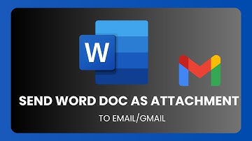 How To Send Word Document As An Attachment to Email !