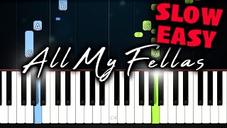 All My Fellas (Frizk) - SLOW EASY Piano Tutorial