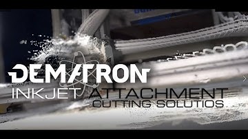 Automatic fabric cutting machine with inkjet marking tool/