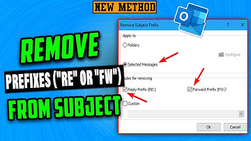 Remove Subject Prefixes ("RE" or "FW") in Outlook While forwarding an Email
