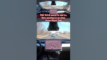 FSD 13.2.8 moves to mid Ln, then passing Ln on clear. Home Depot Test #teslafsd #fsdbeta #fsd
