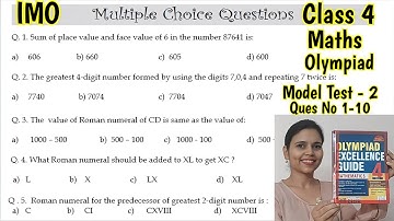 Olympiad Exam for Class 4 Maths 2023 | Maths Olympiad Mock Test for Class 4 | IMO Class 4 |
