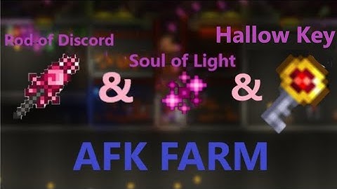Terraria 1.4 | Rod of Discord/Hallowed Key/Soul of light AFK Farm (1.4.2.2 WORKING [LOOK AT DESC!!!)