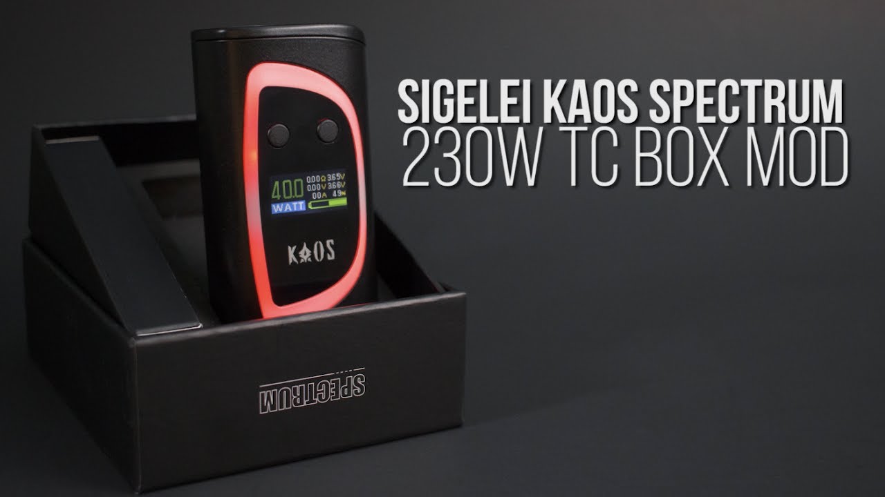 Sigelei Kaos Spectrum 230W Box Mod Full Review