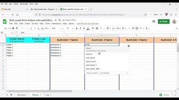 Bulk create Drive folders with subfolders demo