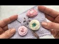Вышивка гладью. DIY embroidery tutorial. How to embroidery rose. Как вышить розочки? Очень просто!