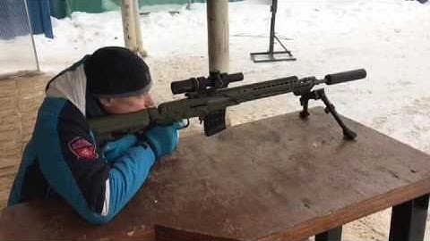 Dragunov freefloat chassis with QD supressor testing