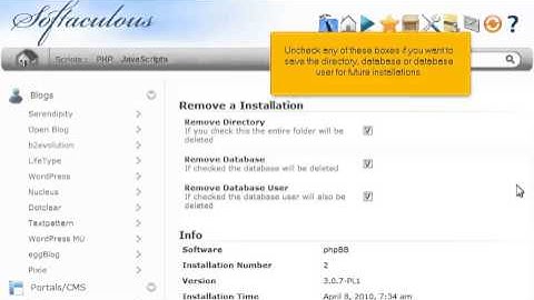 How to Remove a Script Installed by Softaculous (Flipper Host)