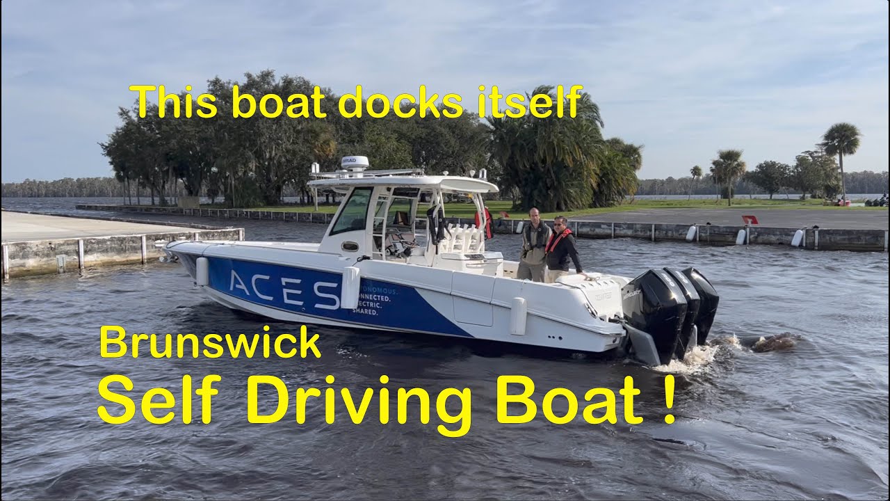 ⁣Brunswick Self Driving Boat !