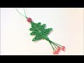 Macrame craft tutorial: The christmas tree key chain