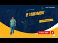 if STATEMENT in C PROGRAMMING#programming #telugu #if