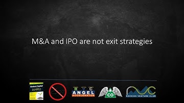 M&A and IPO are NOT Startup Exit Strategies