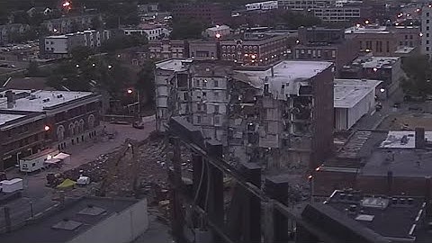 WATCH: Timelapse of second day of demolition at the Davenport apartment building collapse site