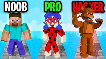 NOOB vs PRO vs HACKER In CRAFT RUNNER! (LANKYBOX MINECRAFT 100 DAYS CHALLENGE!)