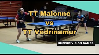 Superdivision Dames - Tt Malonne Vs Tt Vedrinamur 10122022