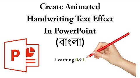 Handwriting Text Effect In PowerPoint New Version 2019