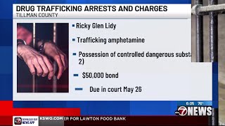 Tillman County man arrested on meth trafficking charges during traffic stop