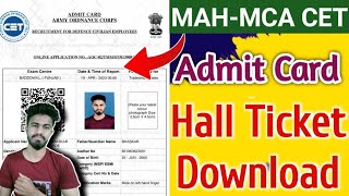 MAH MCA CET 2023 Admit Card | How to Download MCA CET Admit Card 2023