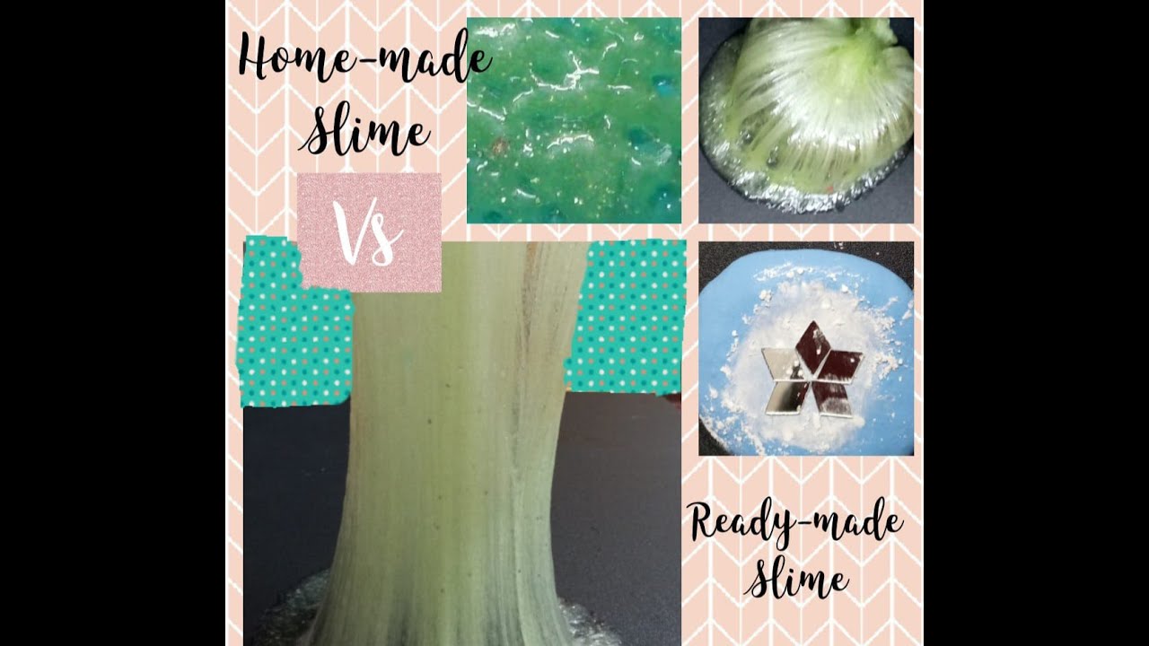 Homemade Slime VS Readymade Slime (satisfying slime ASMRs)