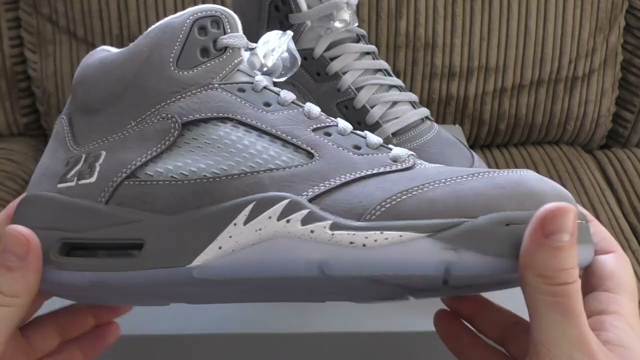 Nike Air Jordan 5 - Wolf Grey - Unboxing & First Look 🐺 - YouTube