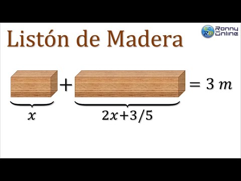 Listón de madera, Ecuación lineal