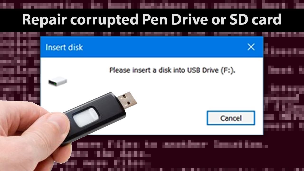 how to repair corrupted files on a flash drive windows 10