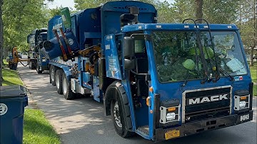 World’s Fastest Labrie Automated Garbage Truck Tag Team!