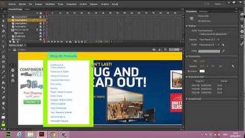 Menú Desplegable Página TigerDirect desarrollada en Flash