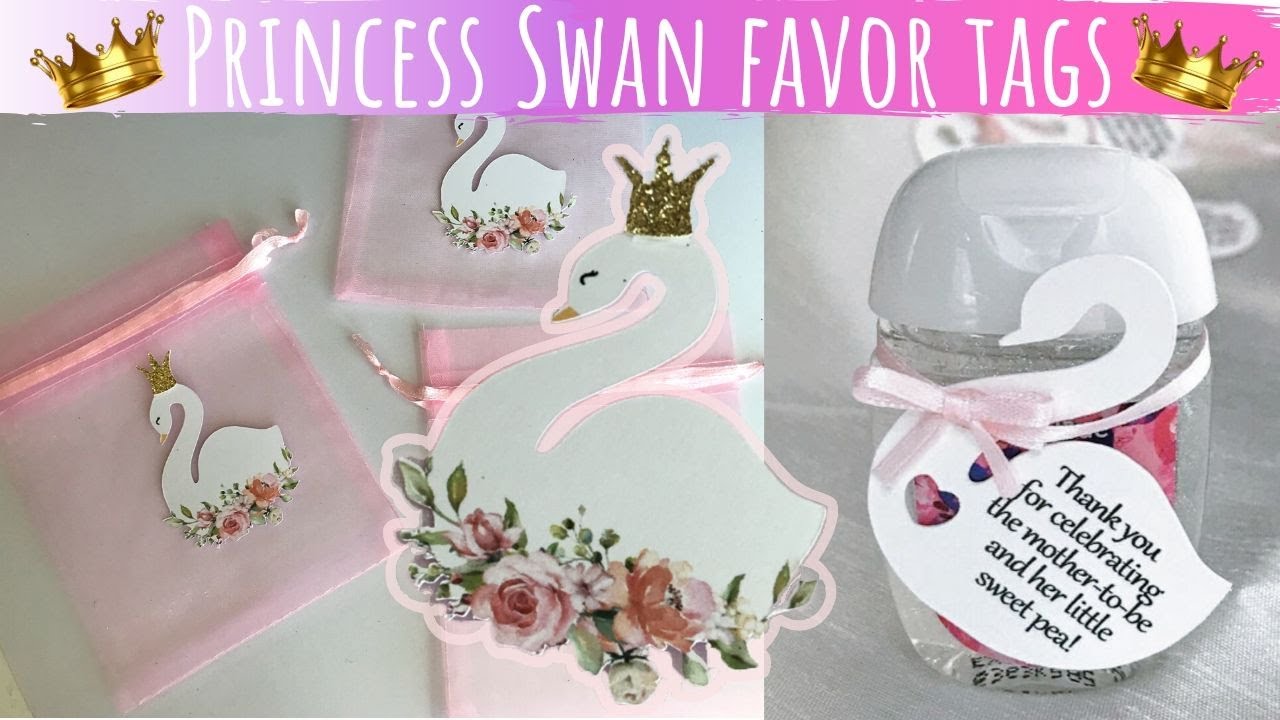HOW TO MAKE BABY SHOWER SWAN FAVOR TAGS ON SILHOUETTE