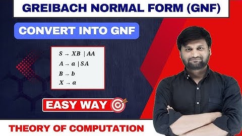 Greibach Normal Form (GNF) | TOC