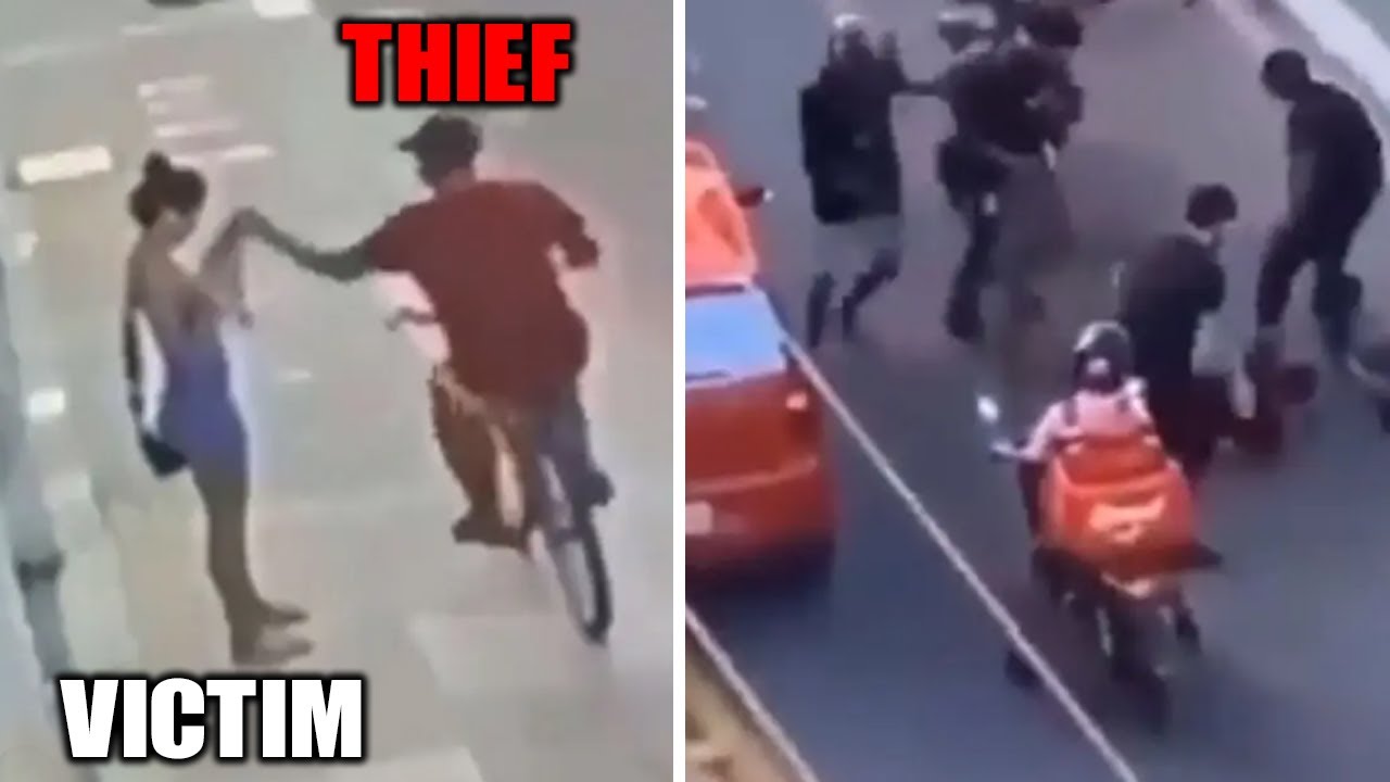 Cell Phone Thief Gets Instant Karma