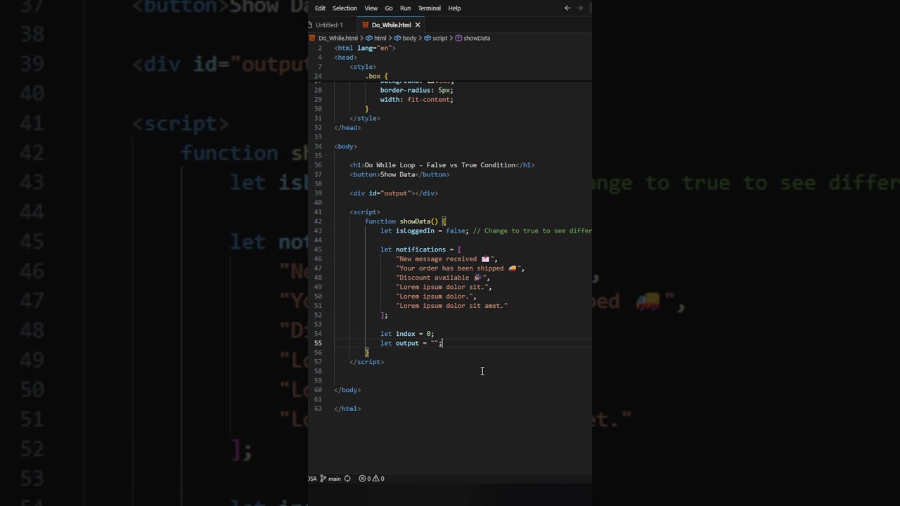 Do While Loop Example  
