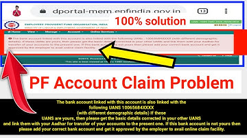 The bank account linked with this account is also linked with the following UAN | PF money claim