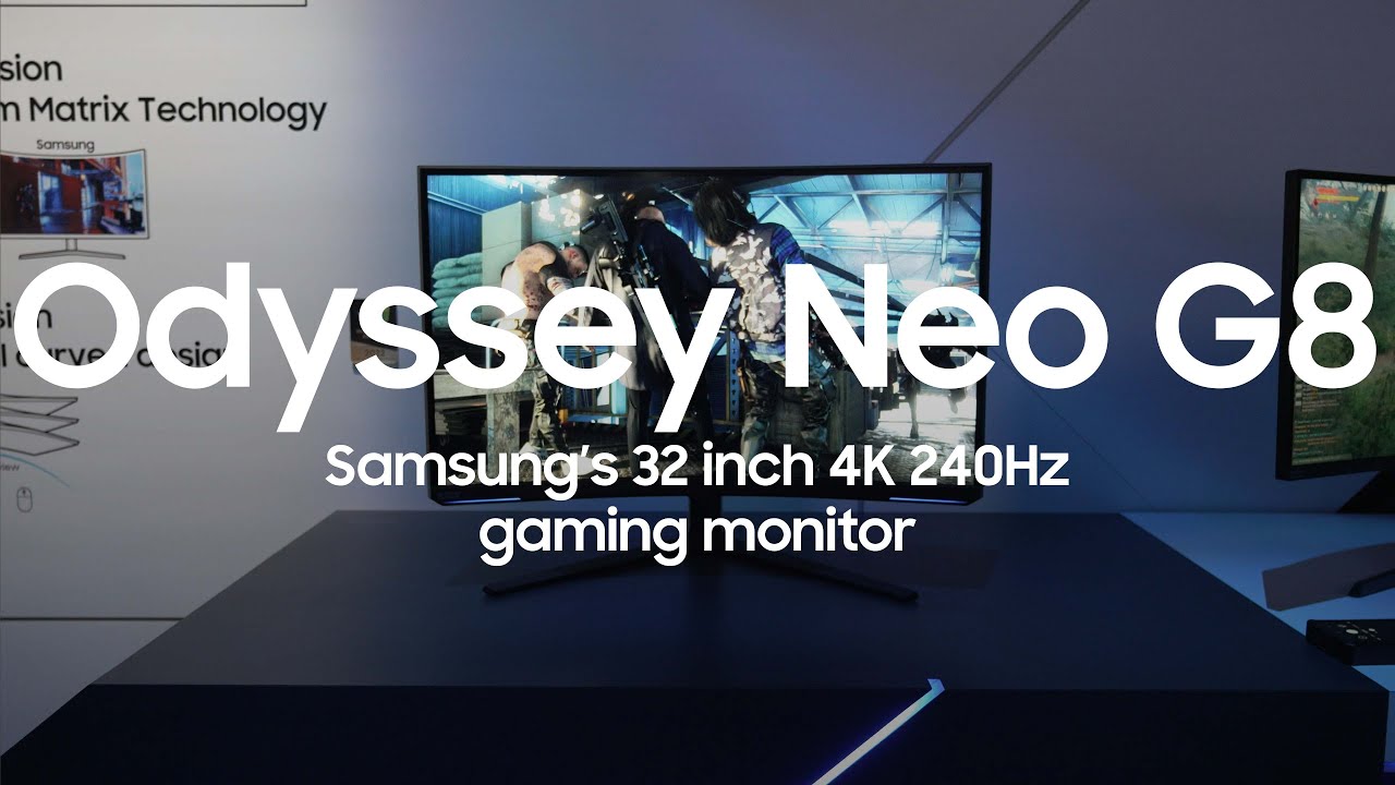 SAMSUNG 32 Odyssey Neo G8 4K UHD 240Hz 1ms G-Sync 1000R Curved Gaming  Monitor, Quantum HDR2000, AMD FreeSync Premium Pro, Matte Display,  Ultrawide