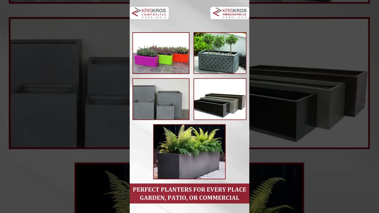 Best GRP/FRP Pots and  Planters | Kriskros Composites