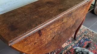 George I Red Walnut Drop Leaf Table