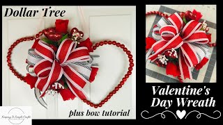 DOLLAR TREE VALENTINE’S DAY WOOD BEAD HEART WREATH DOOR HANGER WALL DECOR ❤️HIGH END DECOR ❤️CRAFTS