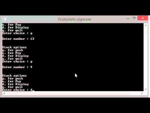Stack as an array in C