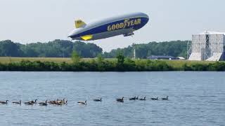 Wingfoot lake Akron Ohio blimp take off