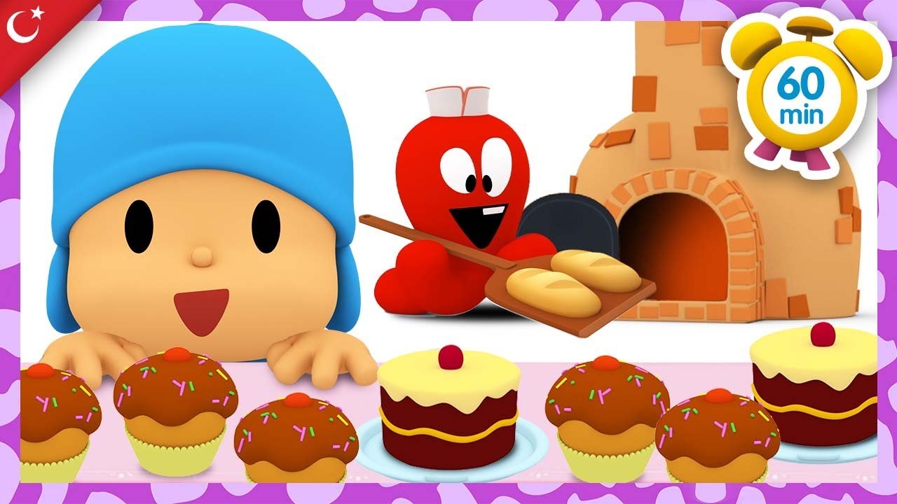 🍰🎂 POCOYO TÜRK - Pasta yapma oyunu [ 60 dakika ] Çocuklar için ÇIZGI FILMLER