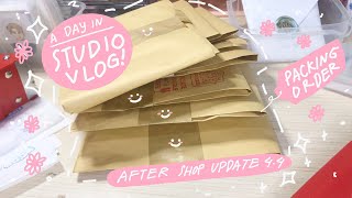 ☆ a day in studio vlog 3: packing orders after shop update 4.4 | indonesia | asmr ☆